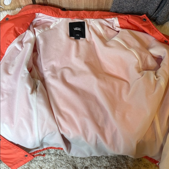 Vans Vibrant Coral/Orange Utility Rain Jacket (Unisex) - Picture 6 of 10